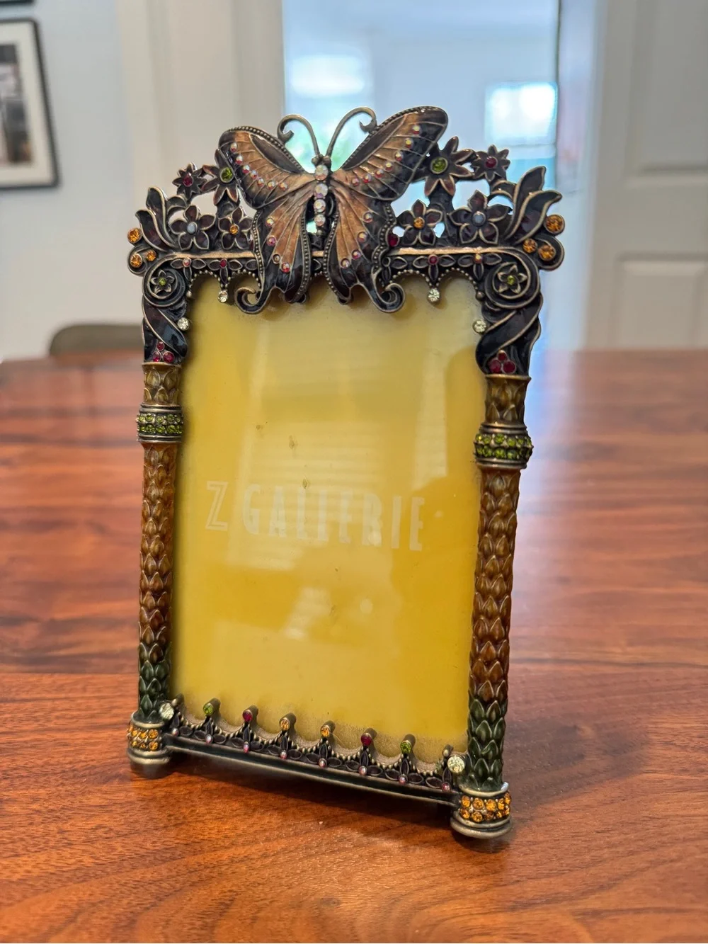 Z Gallerie Enamel Swarovski Crystal Butterfly Crystal Frame 3